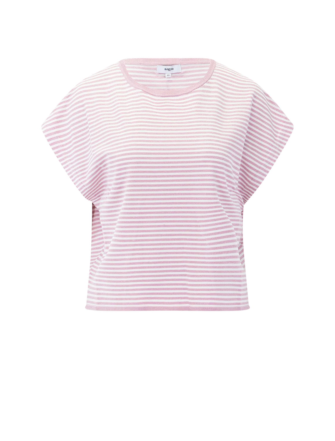 pimoni knit top in rose stripe