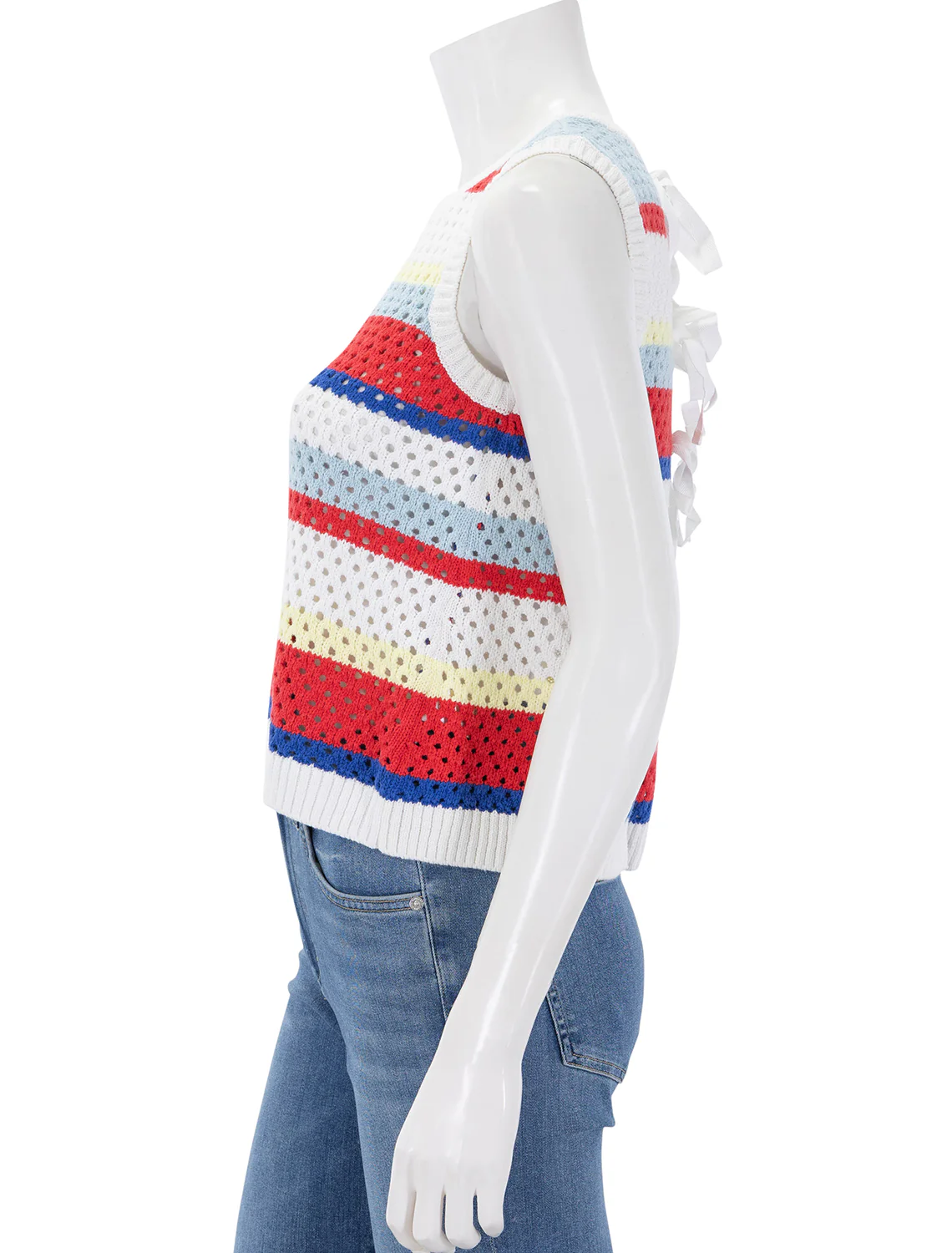 tie back stripe tank sweater - Image 4