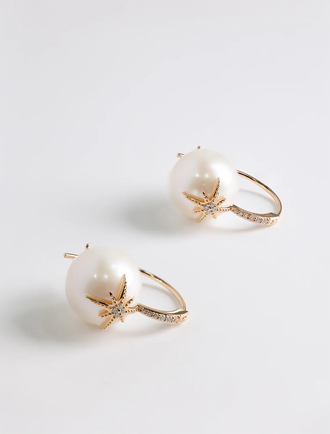 12mm pave starburst bead earrings - Image 2