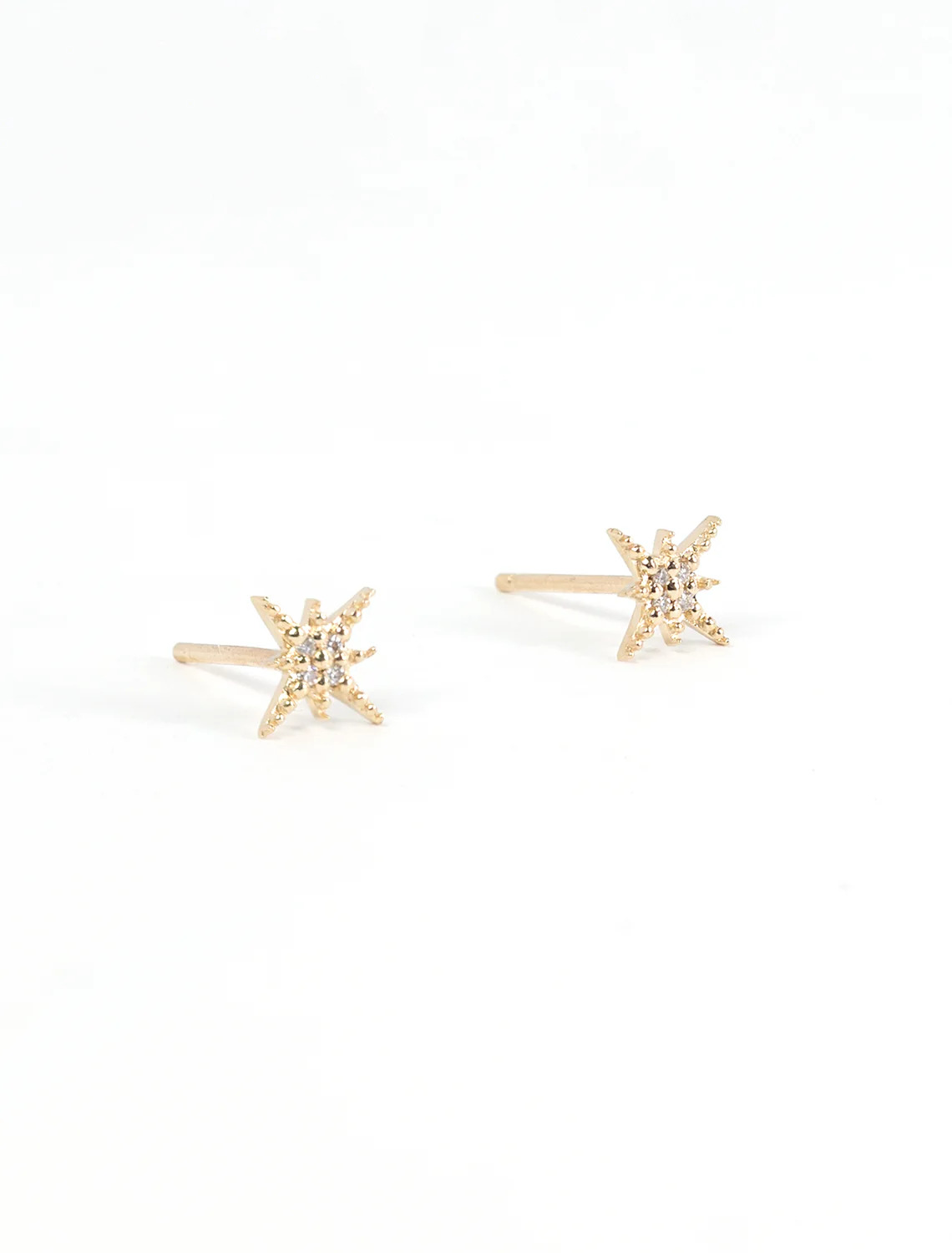 mini diamond starburst studs - Image 3