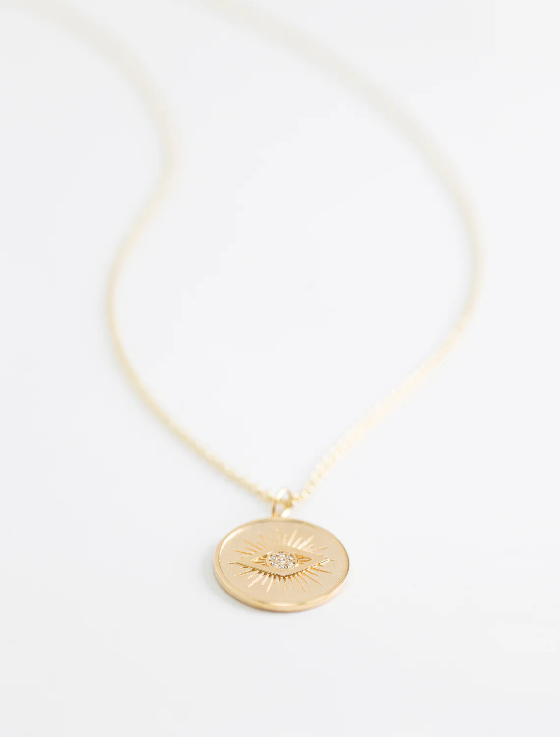 protective eye coin charm on heavy tiffany - Image 3