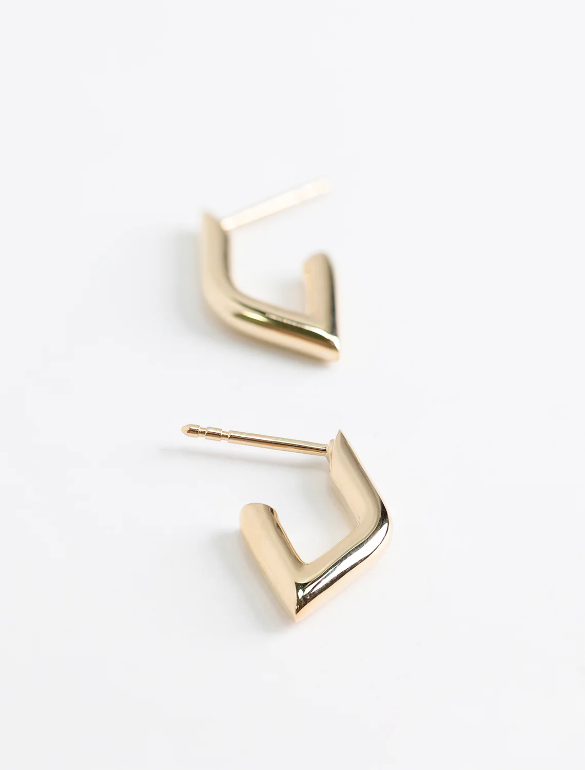 pure hollow tube marquise eye earrings - Image 2
