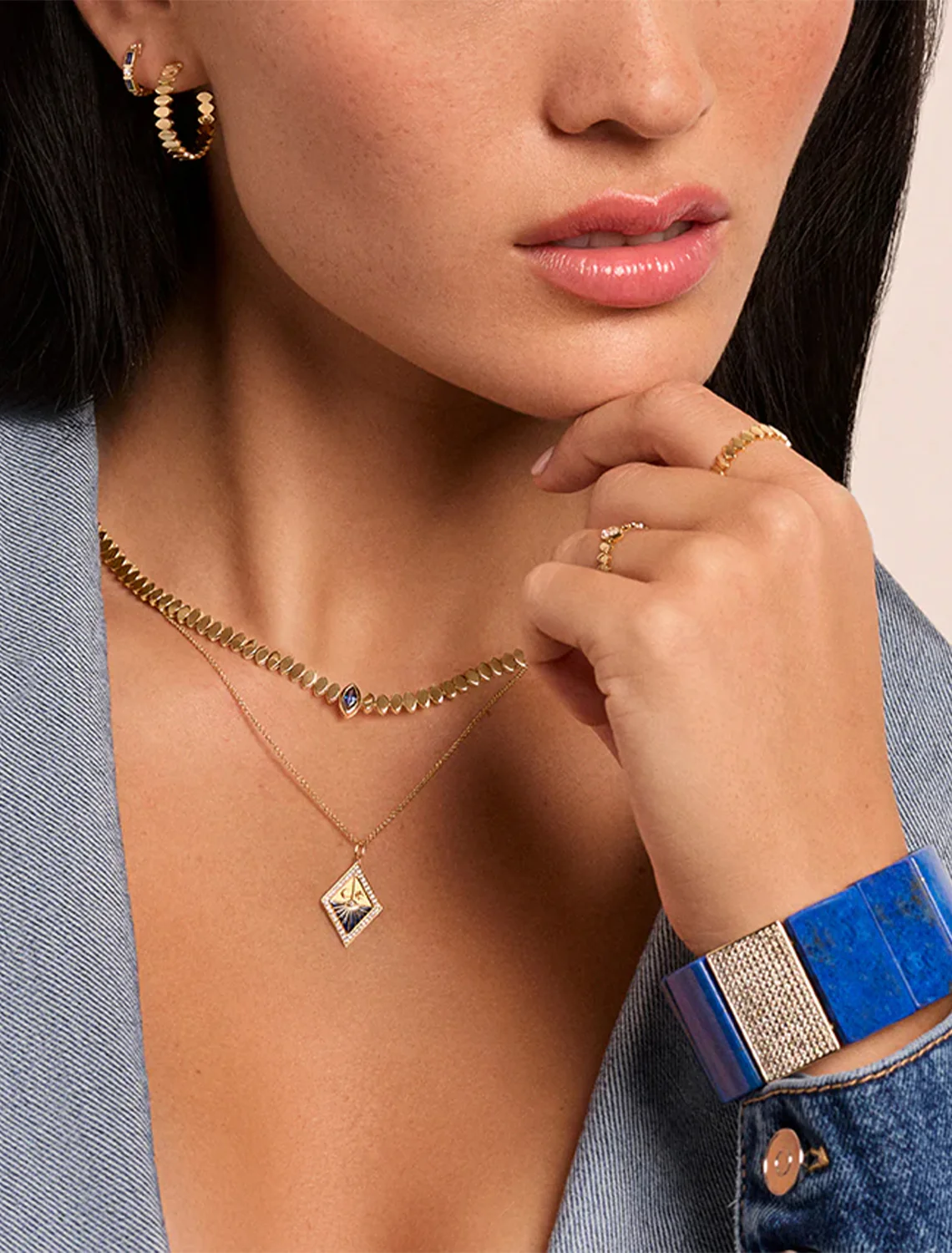 pure marquise medium hoops - Image 2