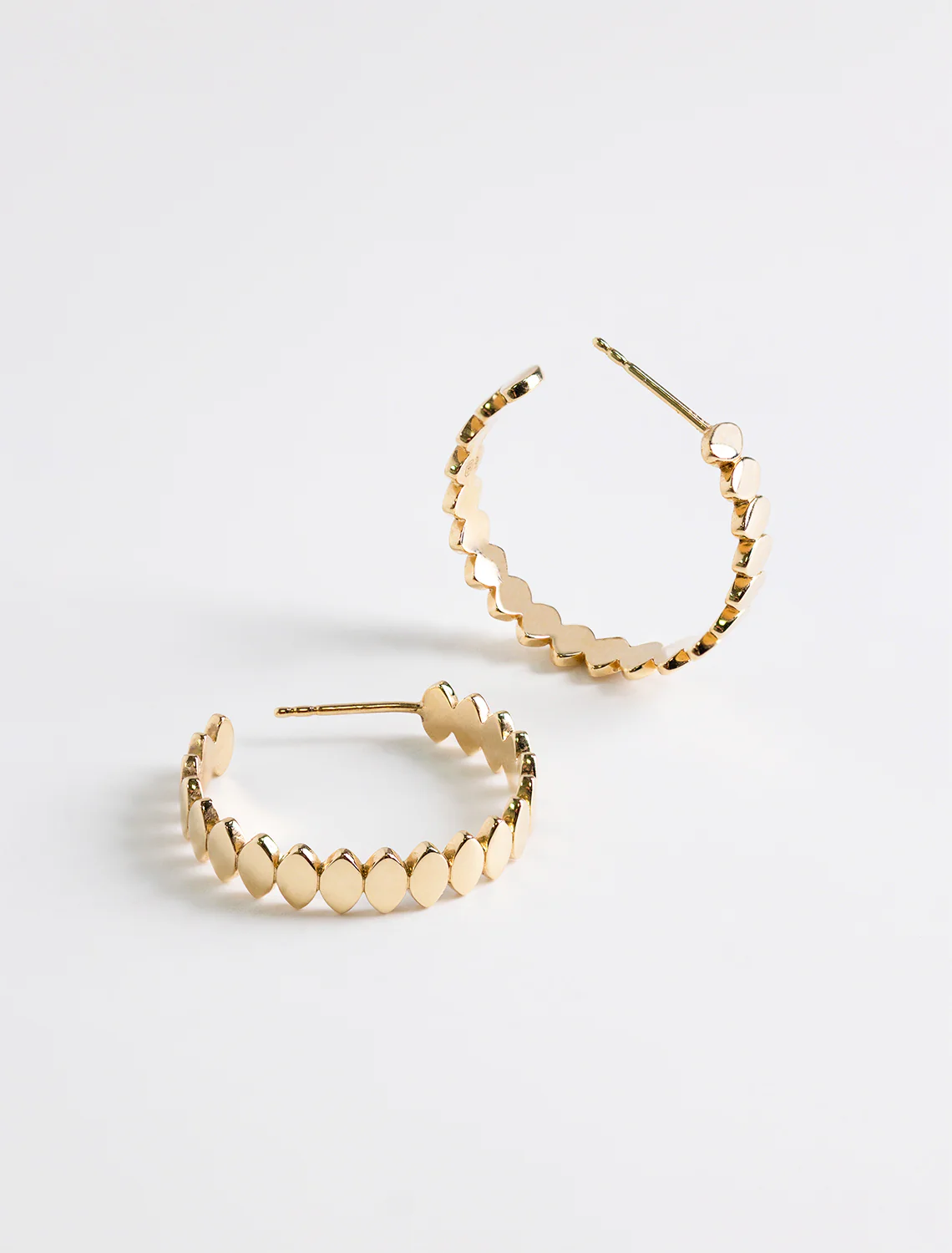 pure marquise medium hoops - Image 3