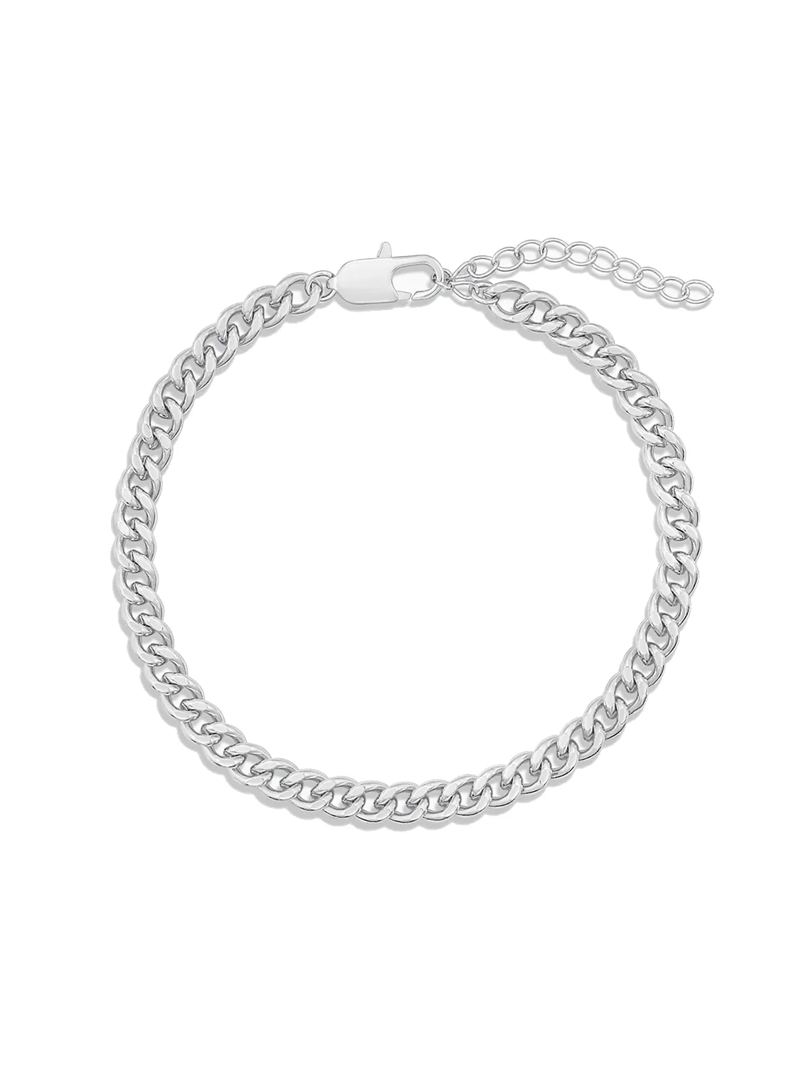 drew curb chain bracelet in silver