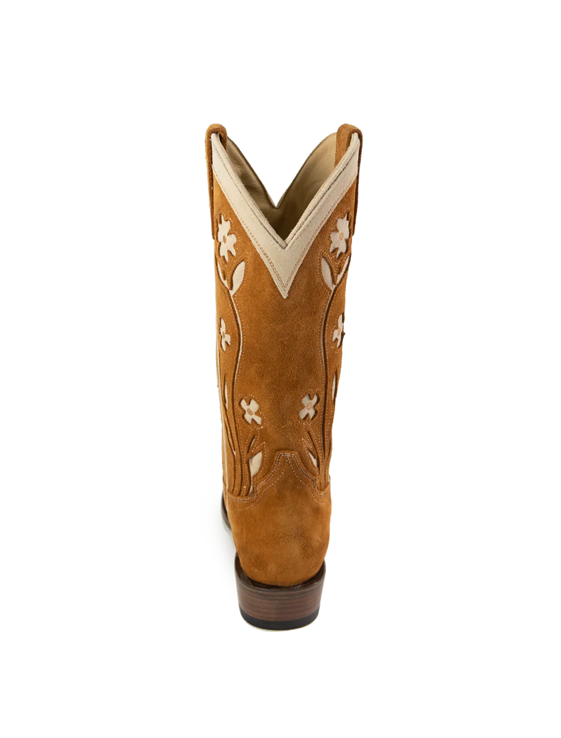 the stetson cowboy boot in tan floral - Image 4