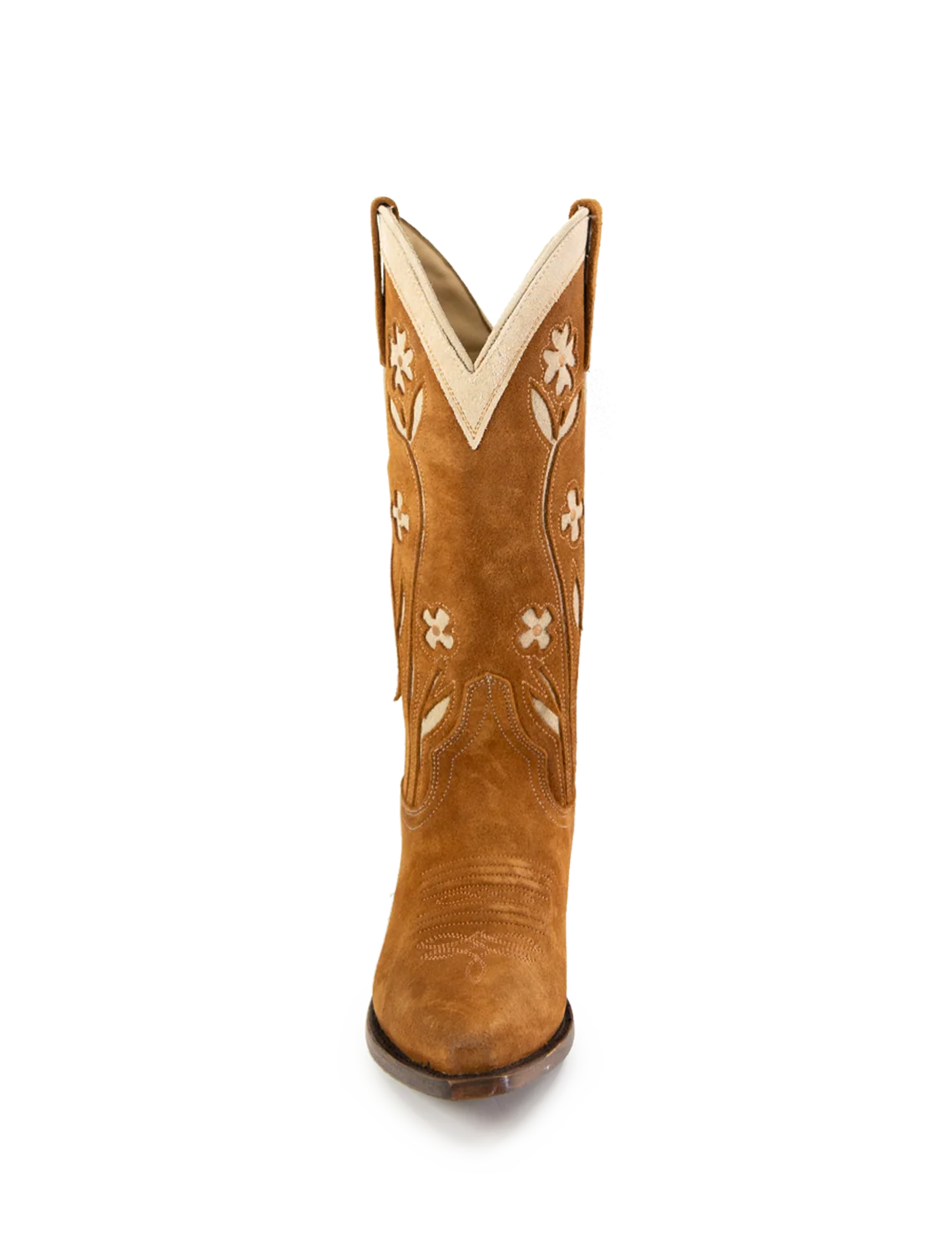 the stetson cowboy boot in tan floral - Image 5