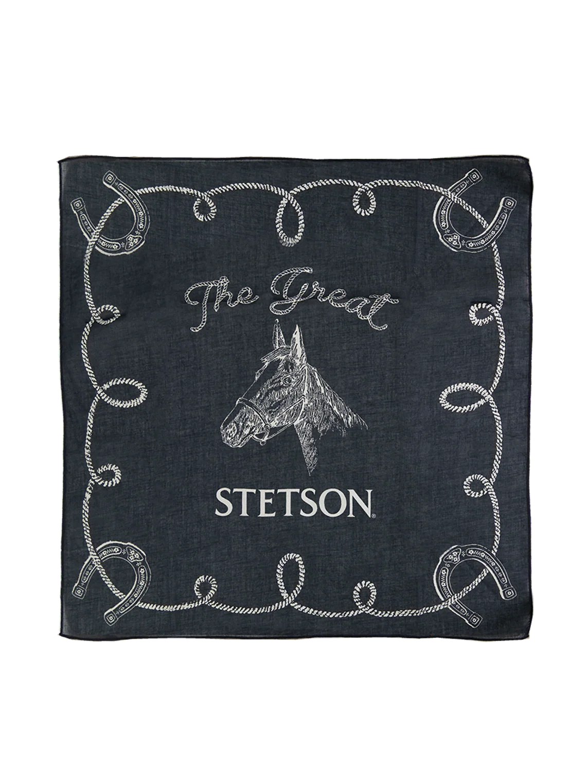 the stetson western bandana in navy