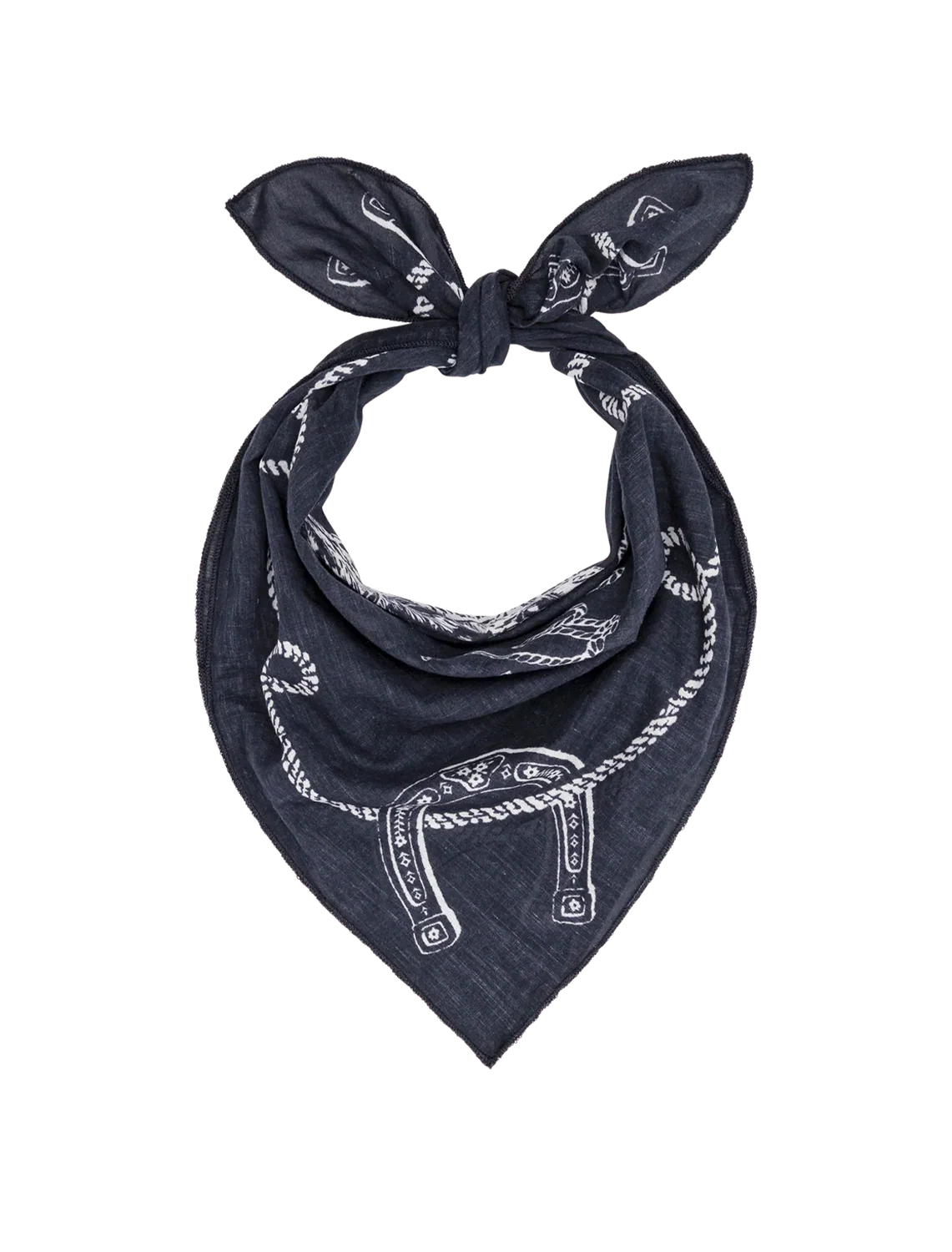 the stetson western bandana in navy - Image 3