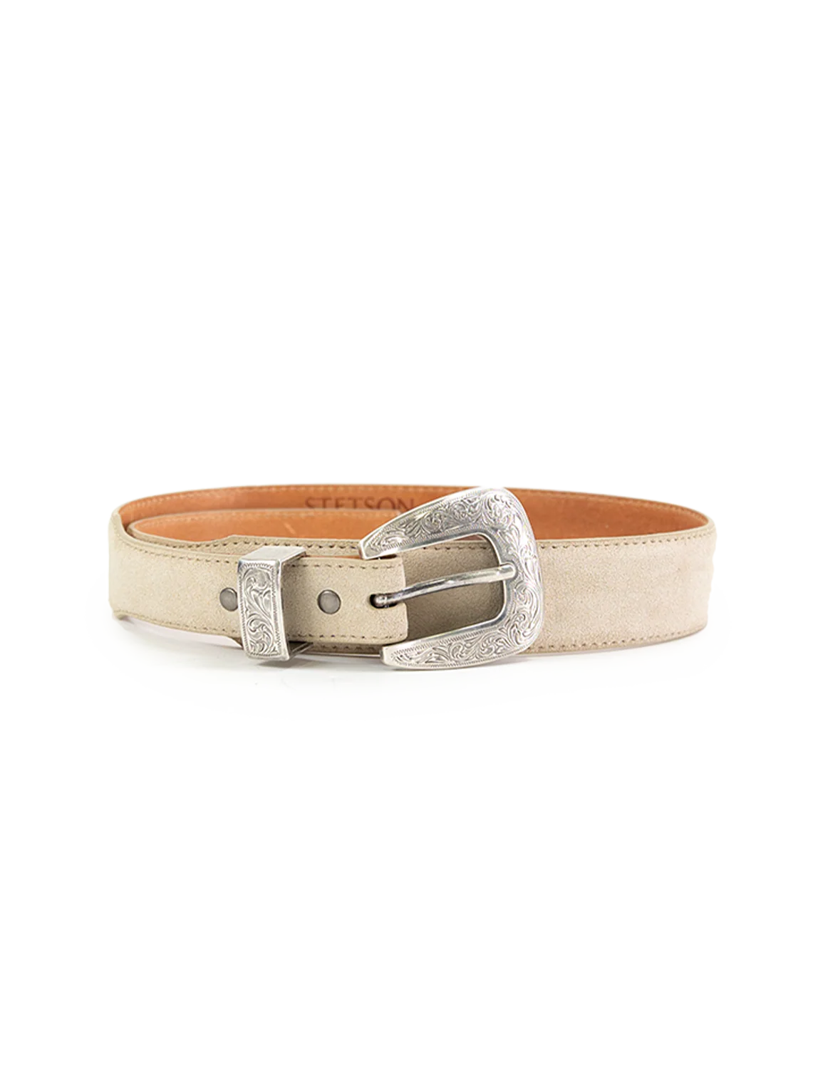the western belt in cream and silver