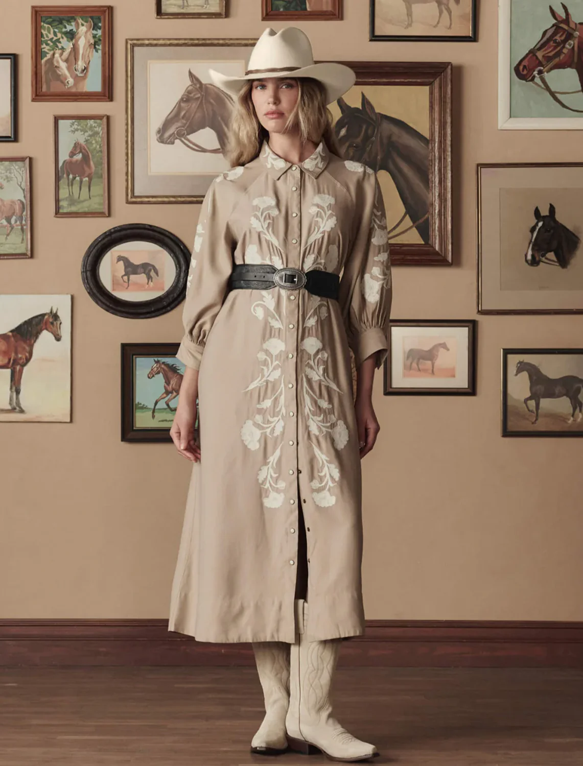 the western embroidered herd dress - Image 2