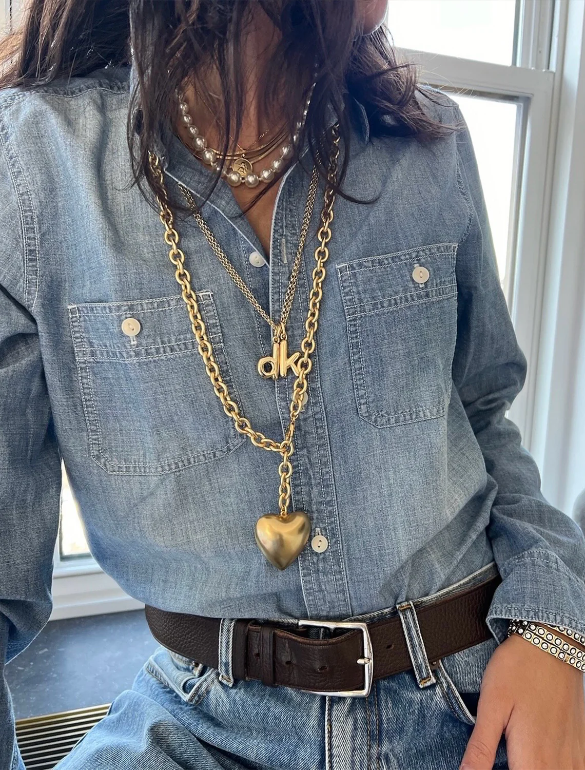 the puffy initial necklace | d - Image 2