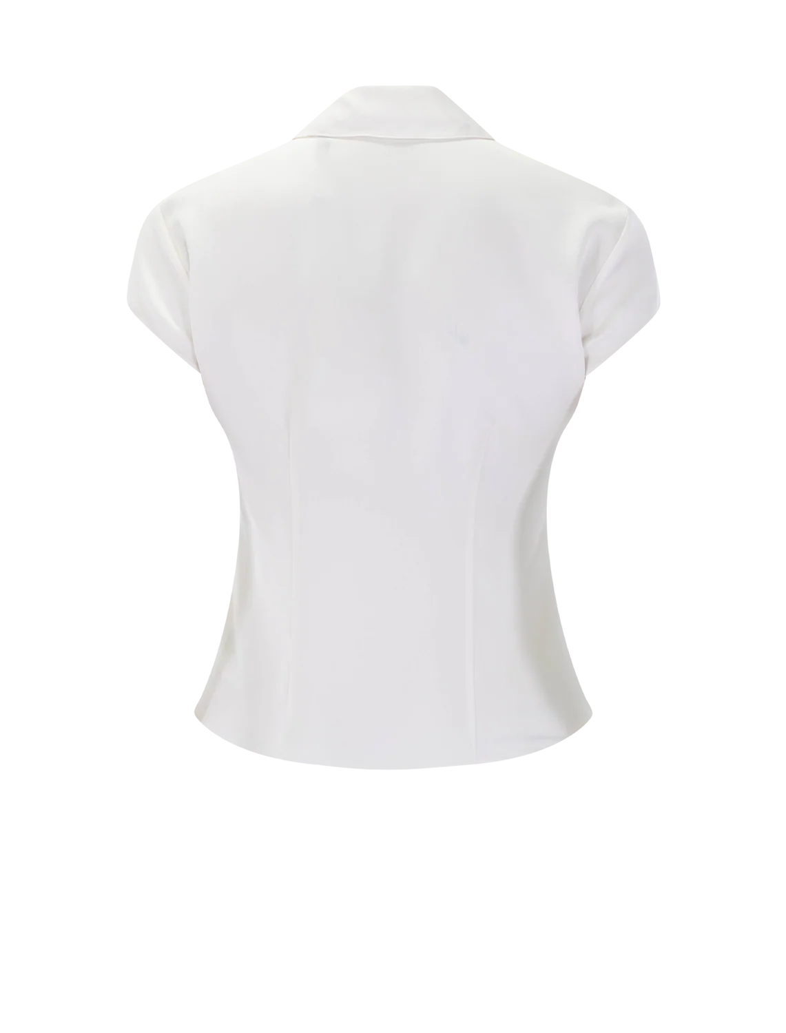 cap sleeve blouse in ivory - Image 3