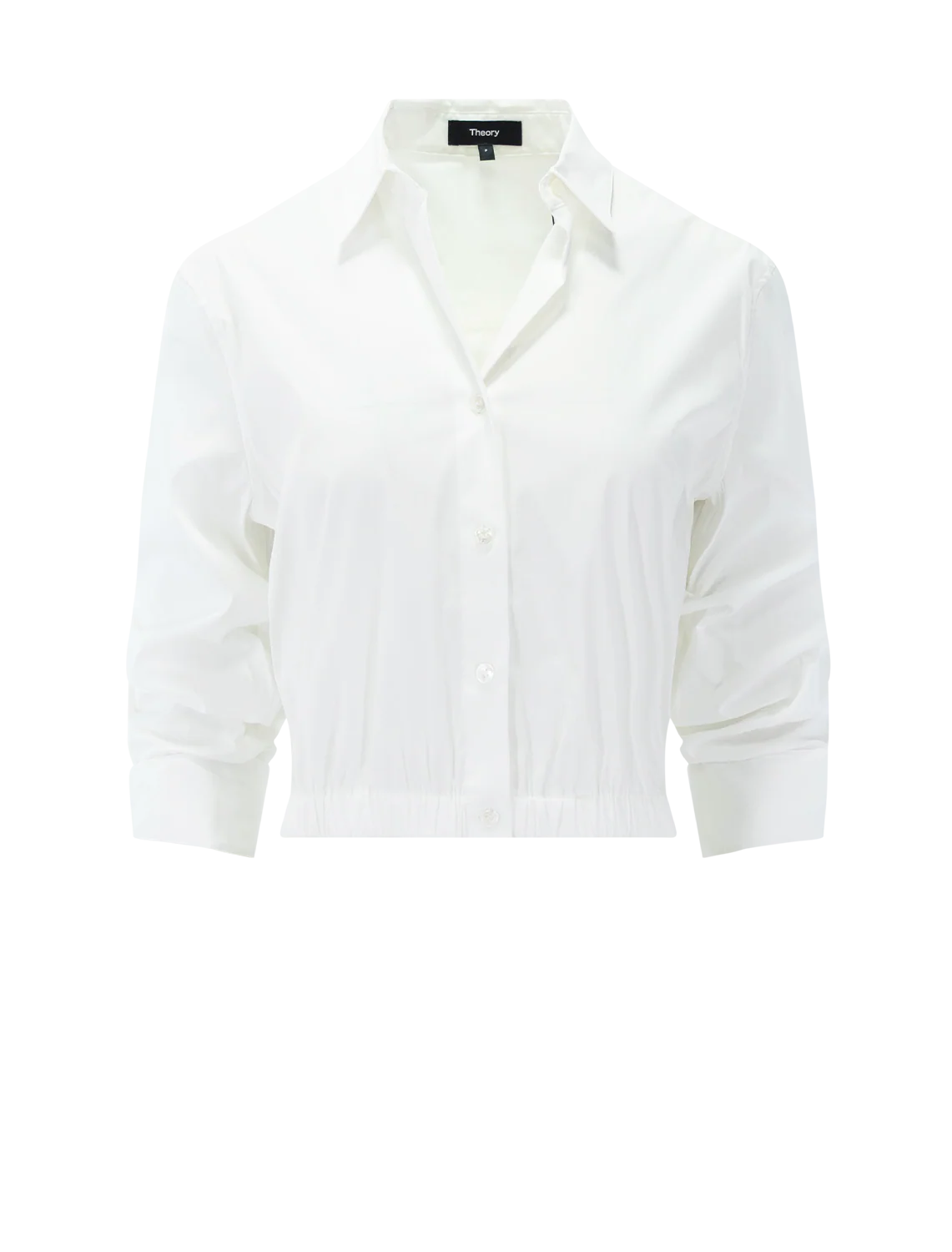 cropped shirt in good cotton in white