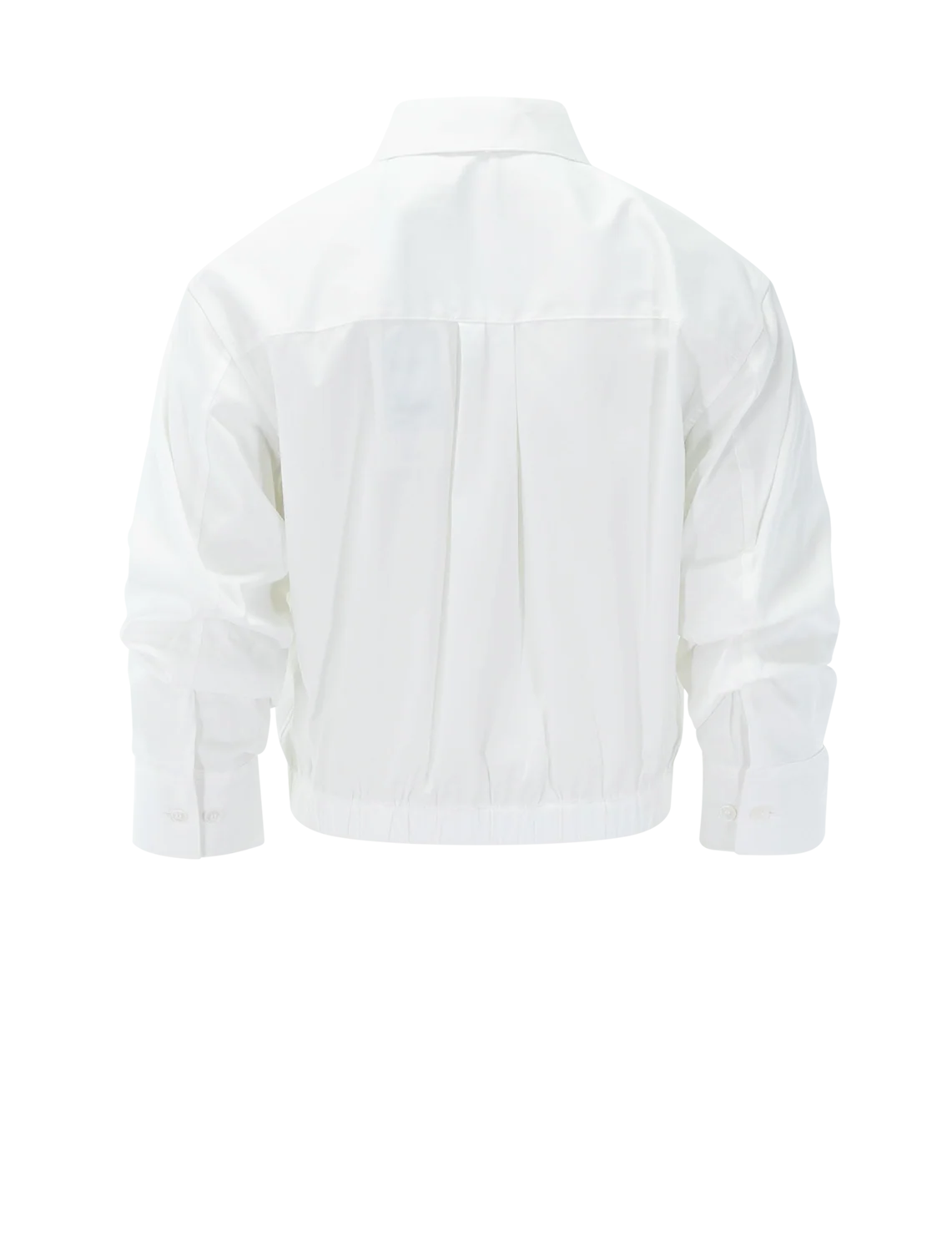 cropped shirt in good cotton in white - Image 3