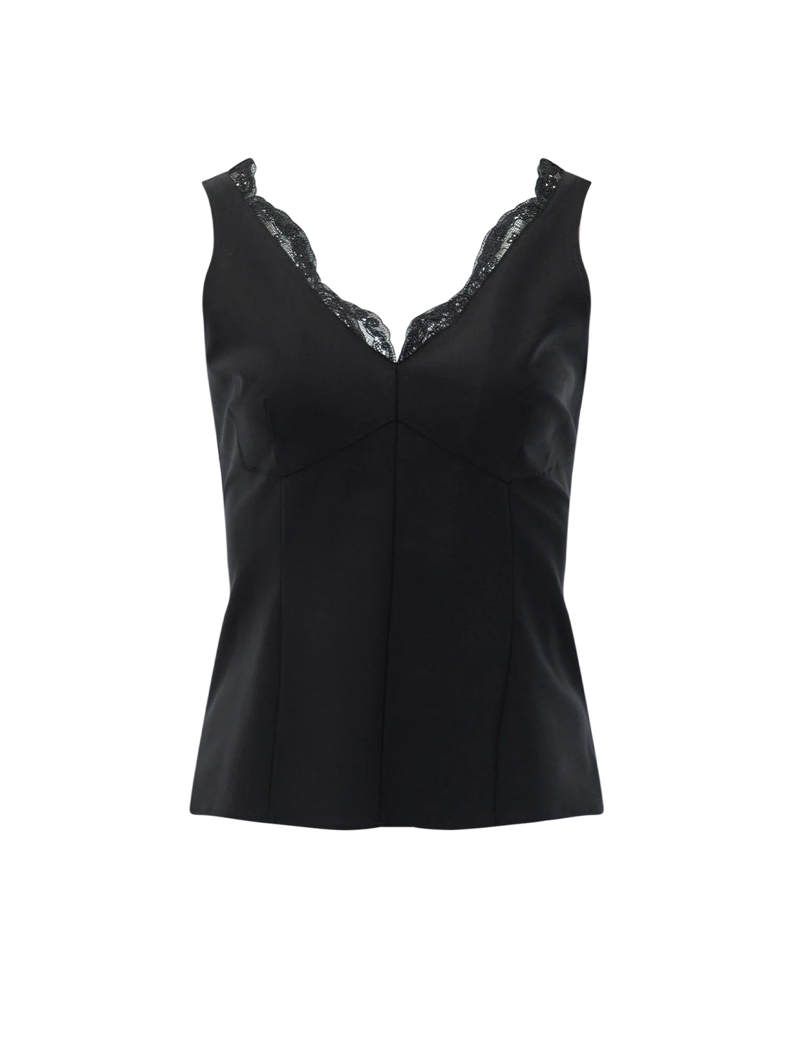 lace tailor top in black