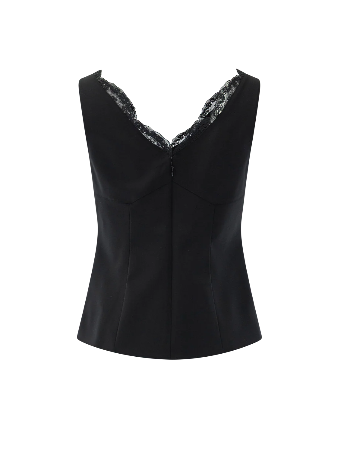 lace tailor top in black - Image 2