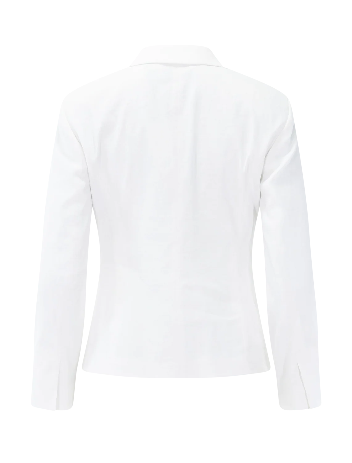 shrunken three button blazer in white - Image 3