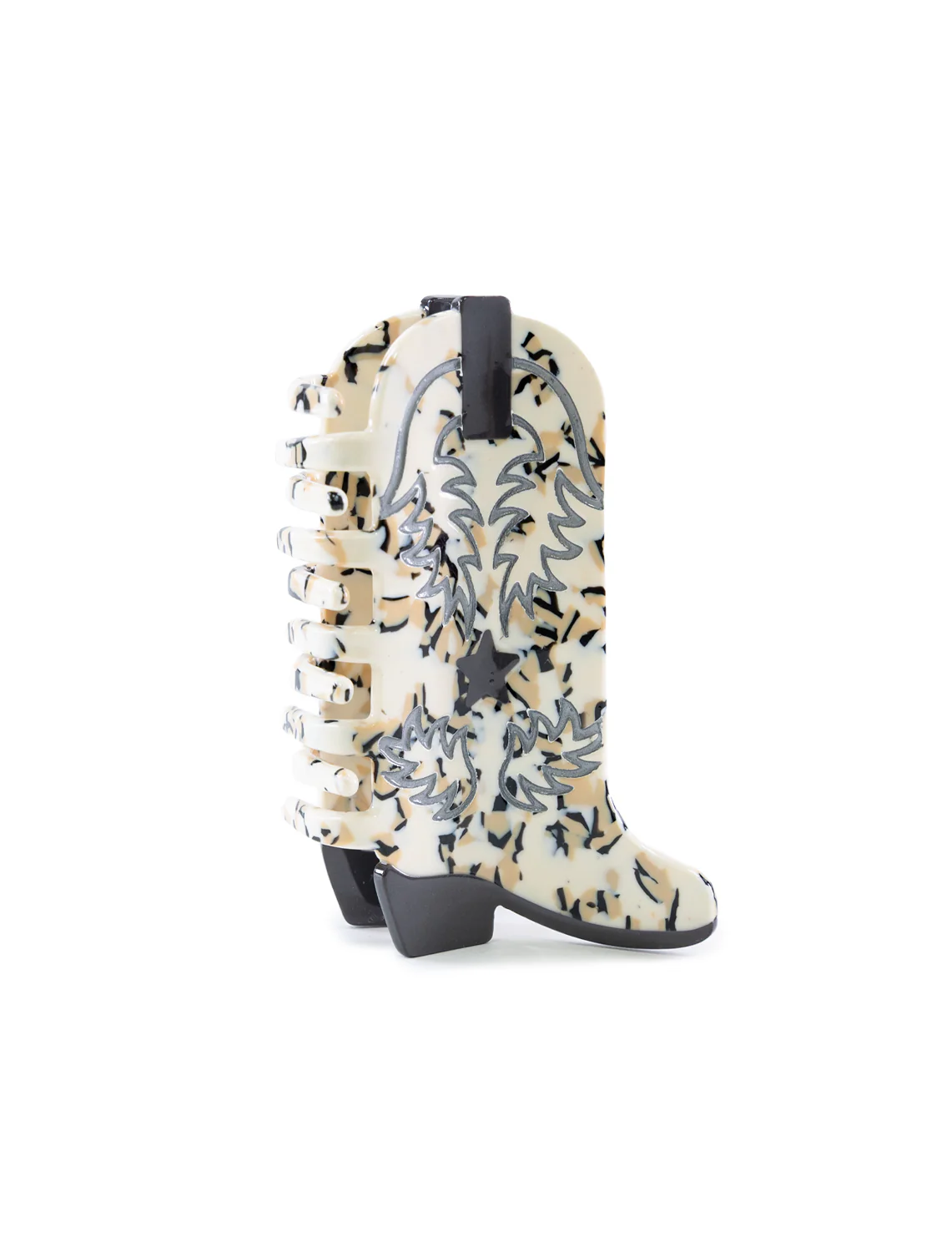 cowboy boots hair claw in cookie n cream