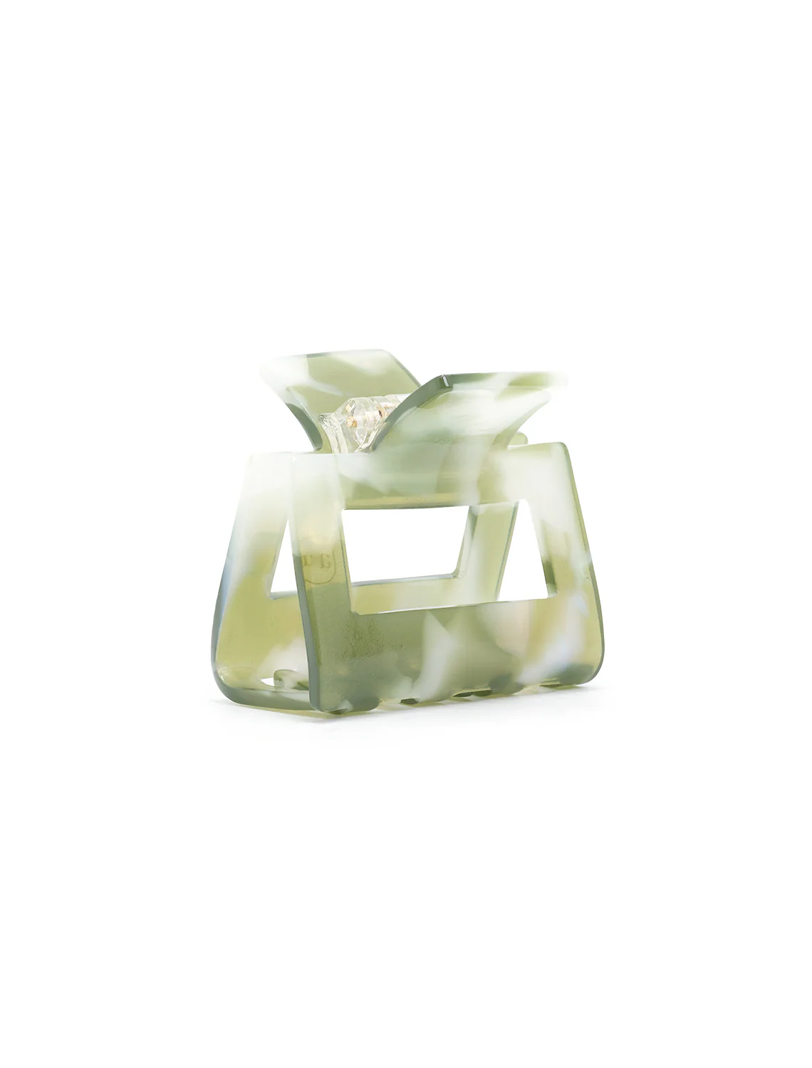 eco kylie hair clip in olive pearl