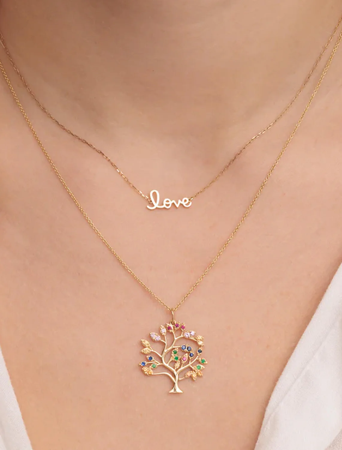 tiny pure love script necklace - Image 3