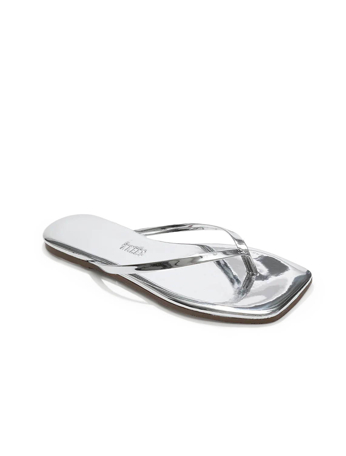 square toe lily in mirror chrome