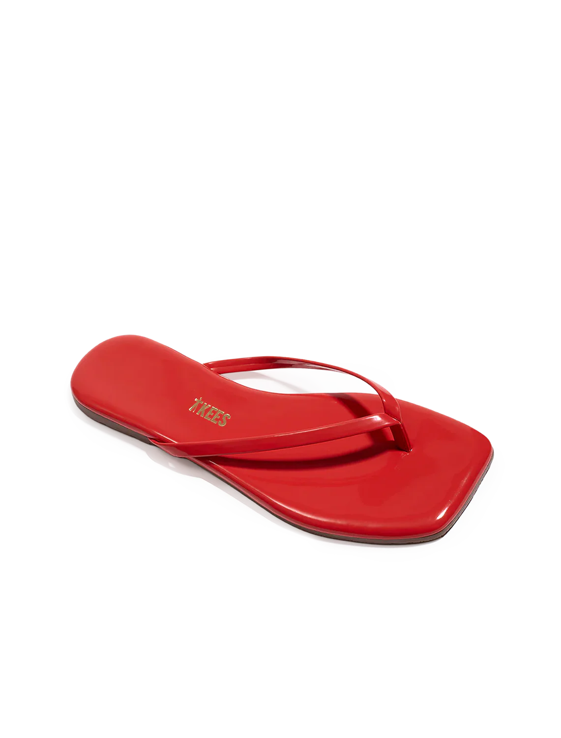square toe lily in red gloss