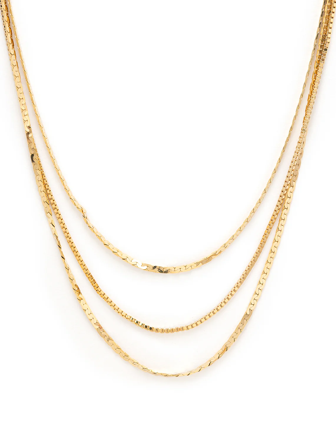 triple layer dainty disco necklace