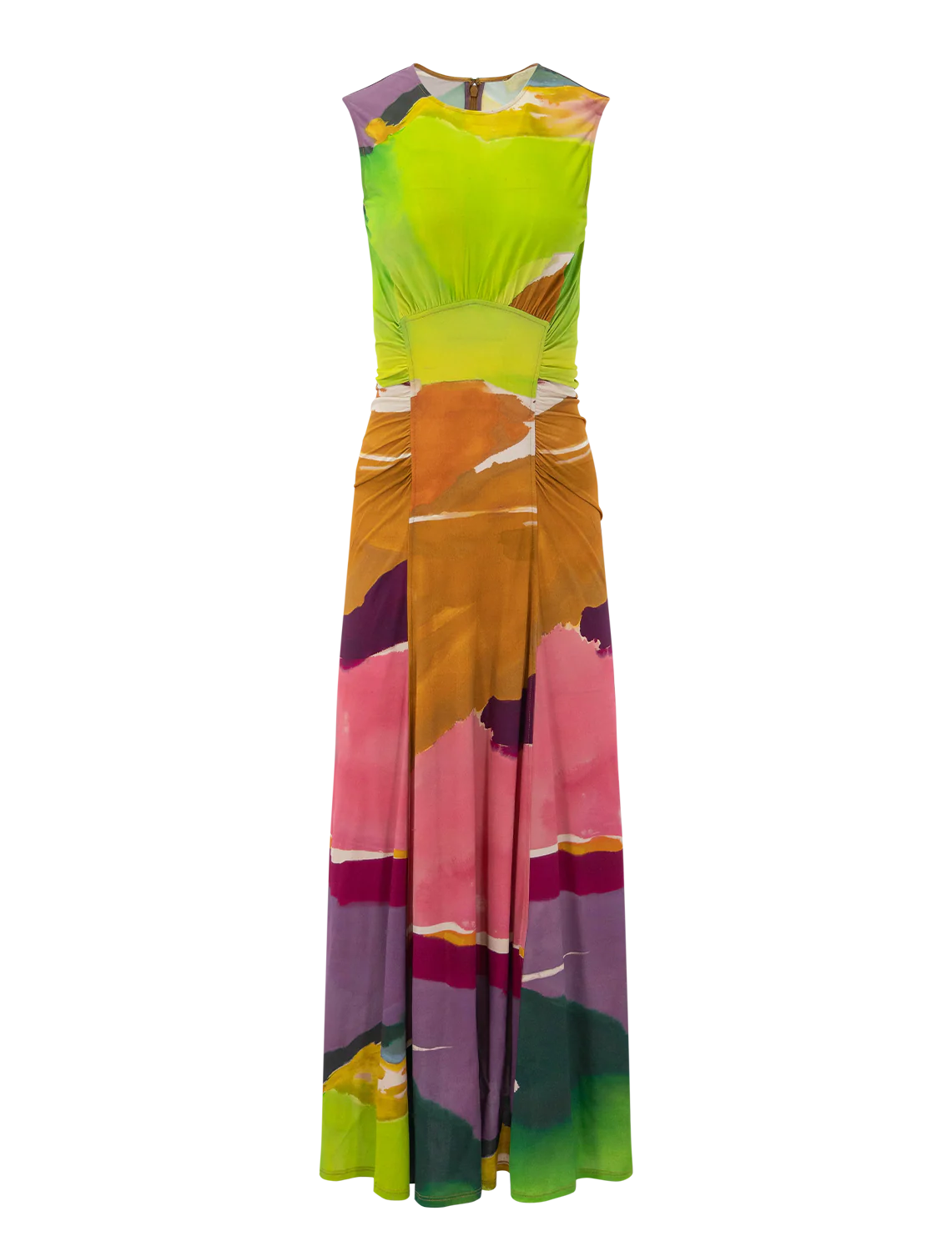 artist lana ruched jersey dress in nature abhors a vacuum