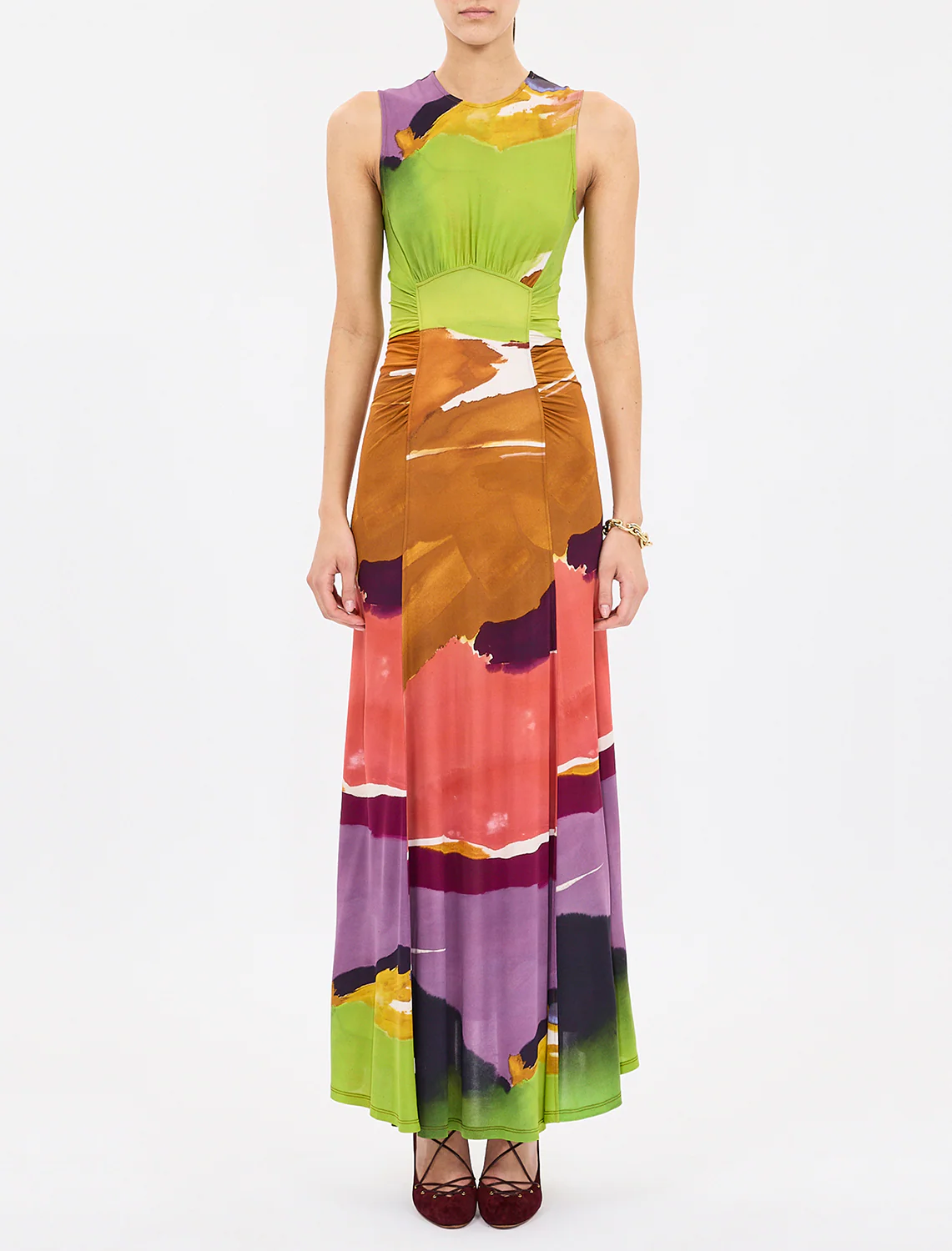 artist lana ruched jersey dress in nature abhors a vacuum - Image 2