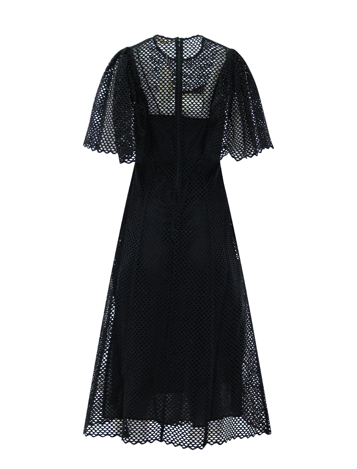 gracelle eyelet dress in noir - Image 3