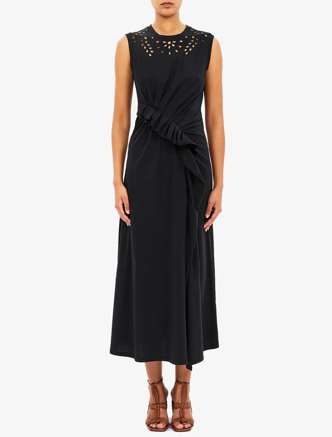 jeune cotton dress in noir - Image 2