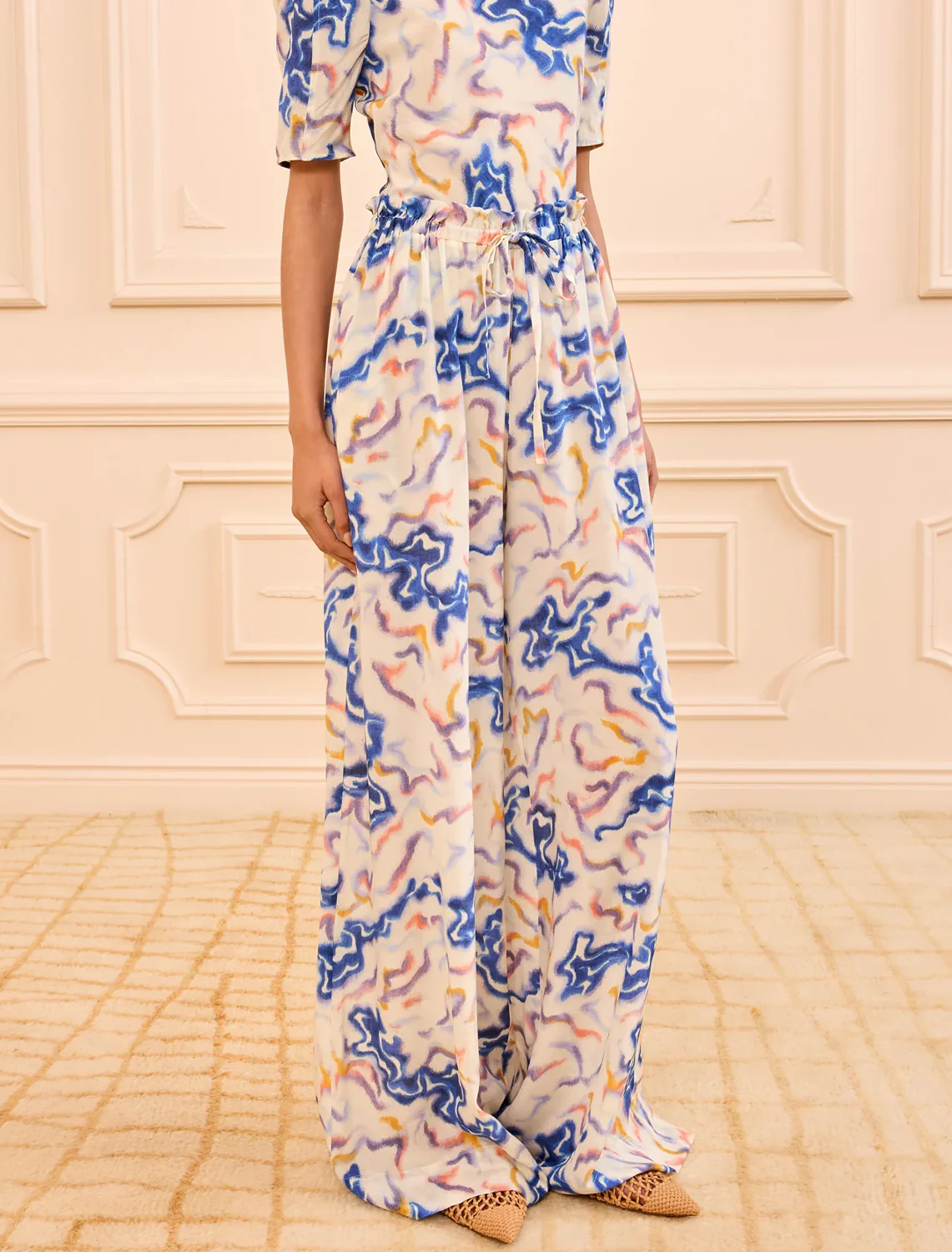 sawyer silk pant in prism - Image 2