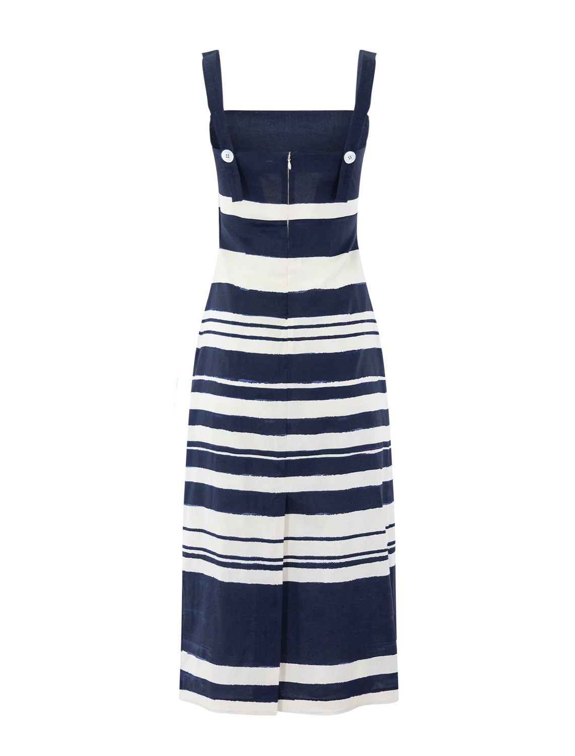 ella dress in navy and dove stripe - Image 3