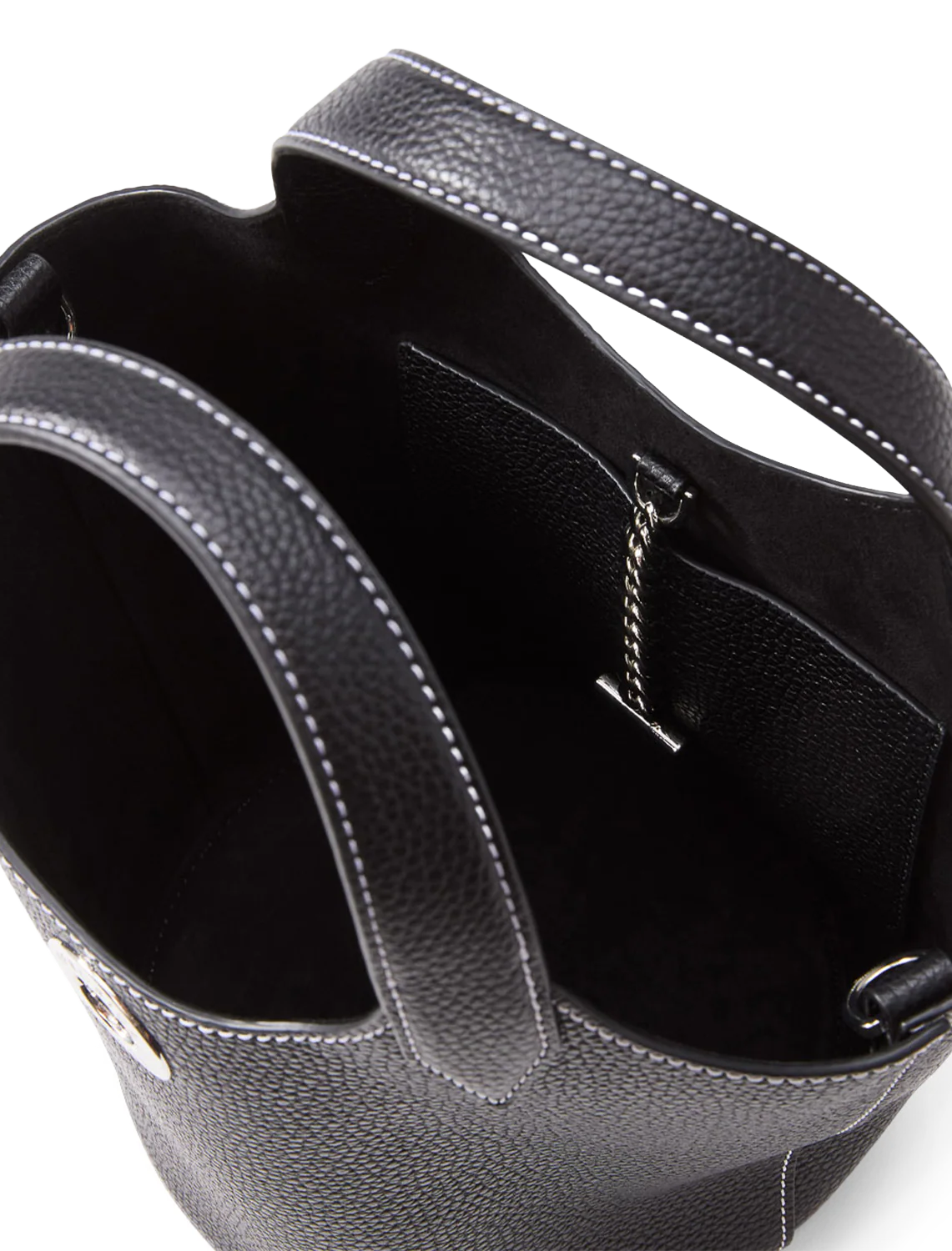 anchor bag in black leather - Image 3