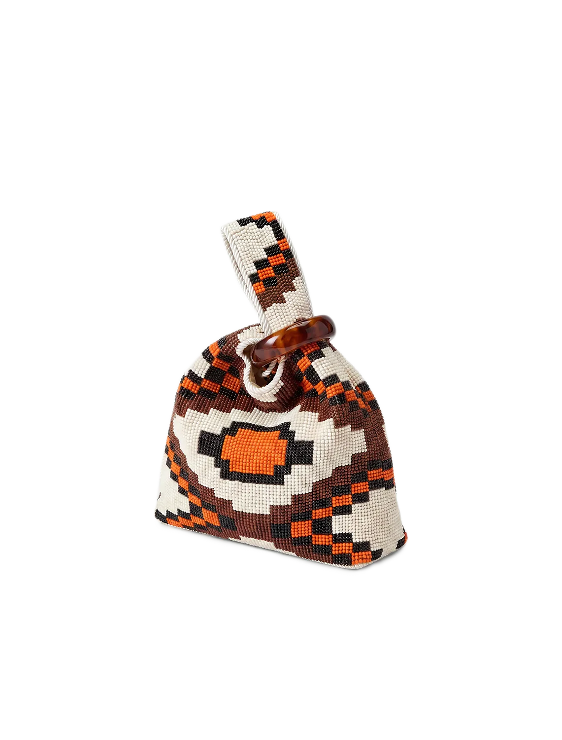 beaded swing bag in orange multi - Image 3