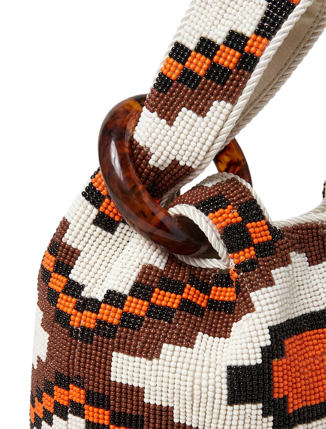 beaded swing bag in orange multi - Image 4
