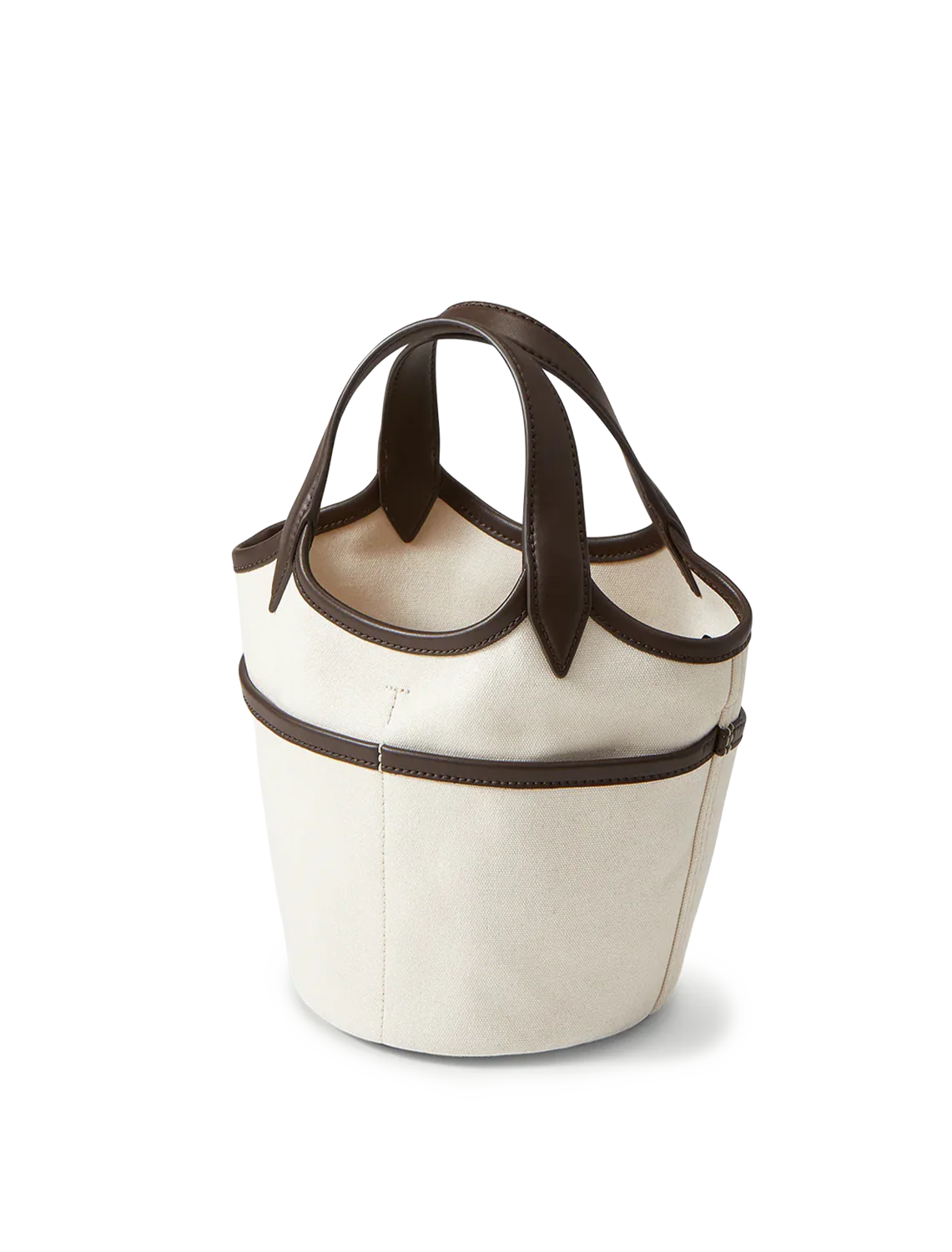 canvas anchor bag in espresso and ecru - Image 3