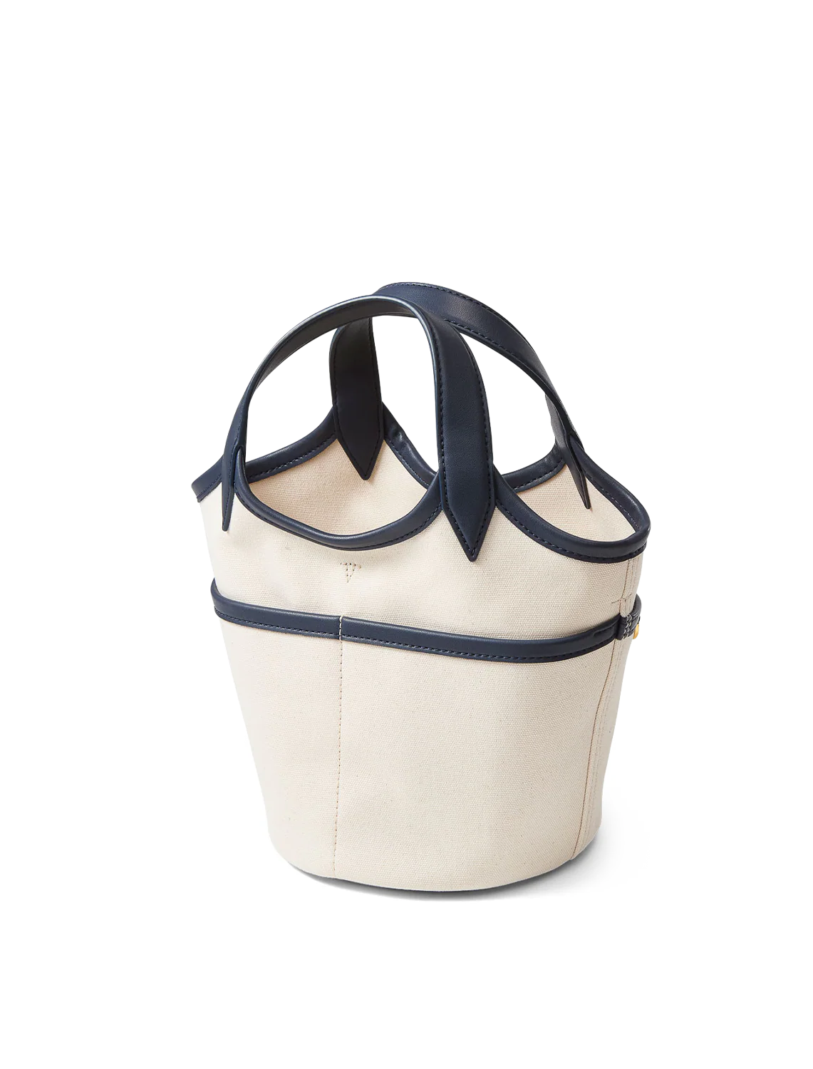 canvas anchor bag in navy and ecru - Image 2