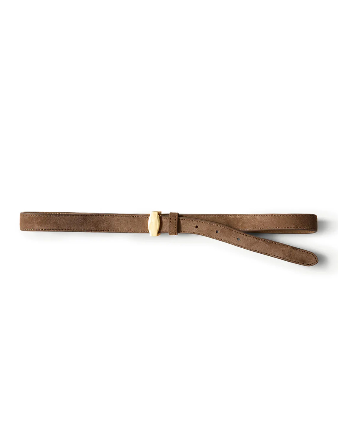 suede dash belt in bark - Image 3