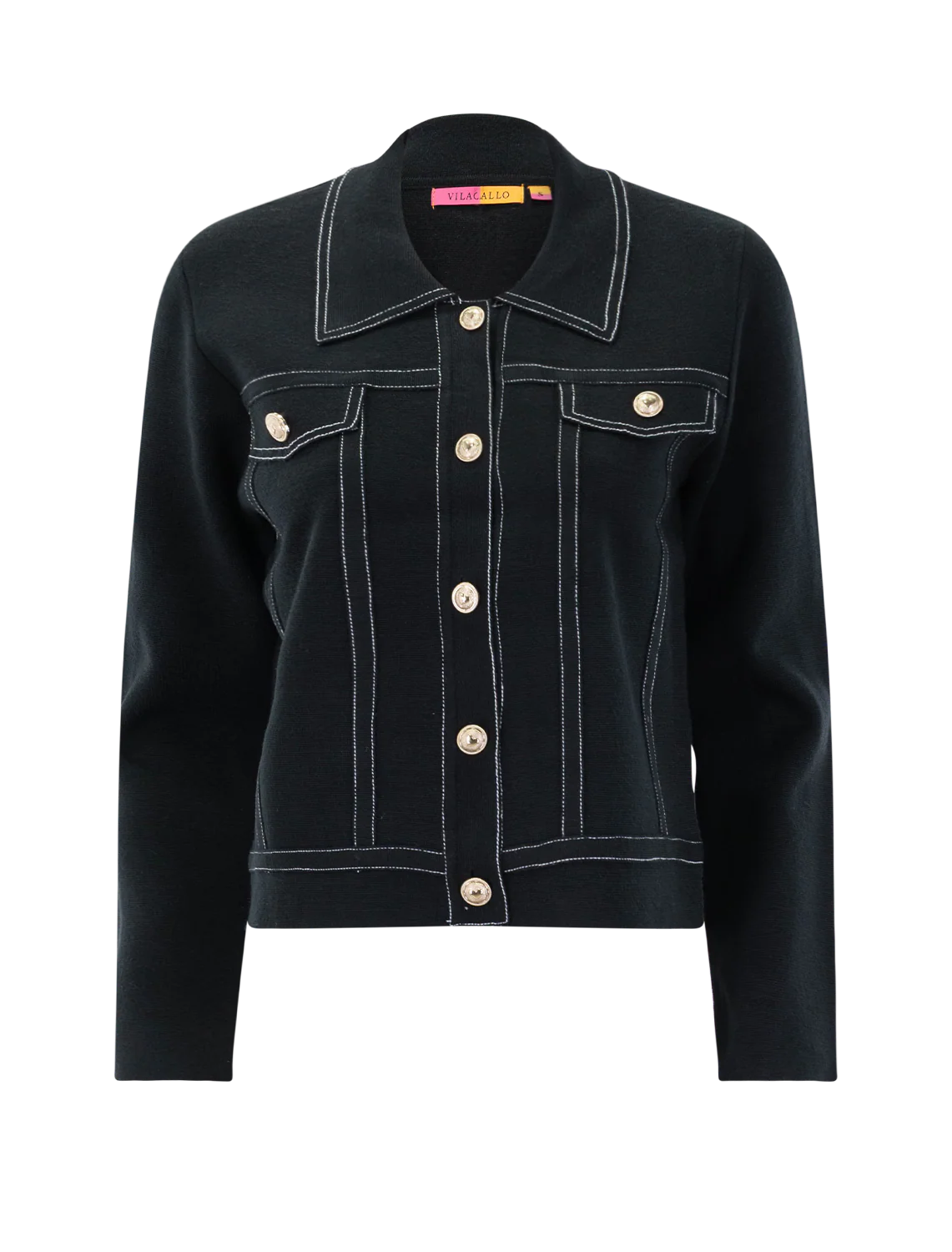 black ponte shirt jacket