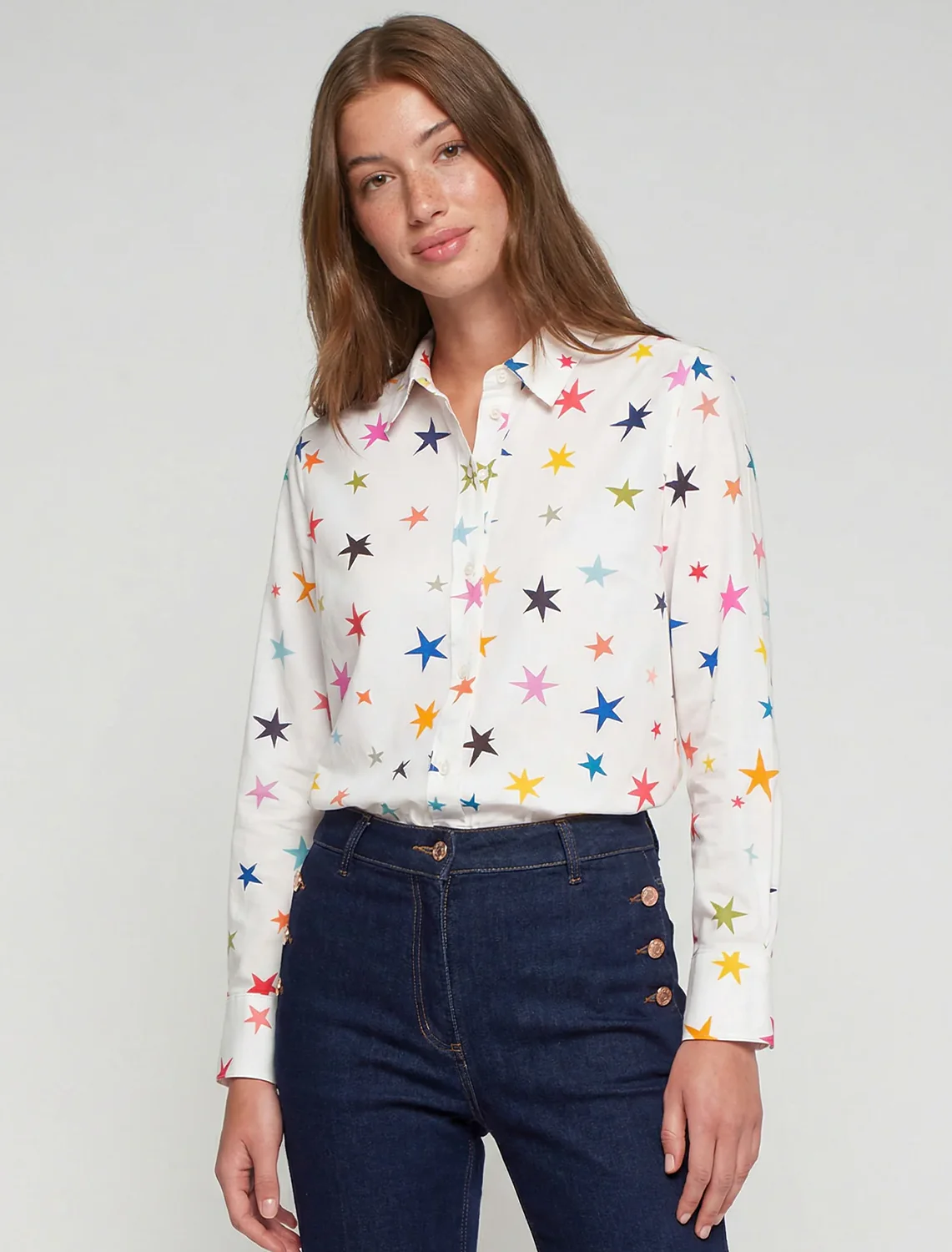 donia blouse in estrellas print - Image 2