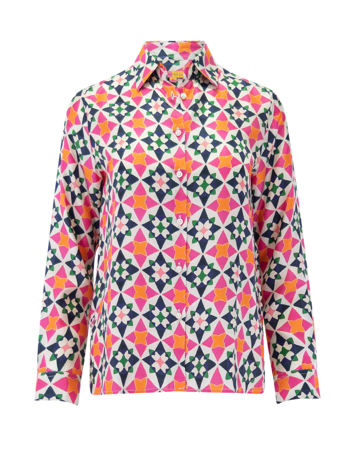 mosaic silk blouse