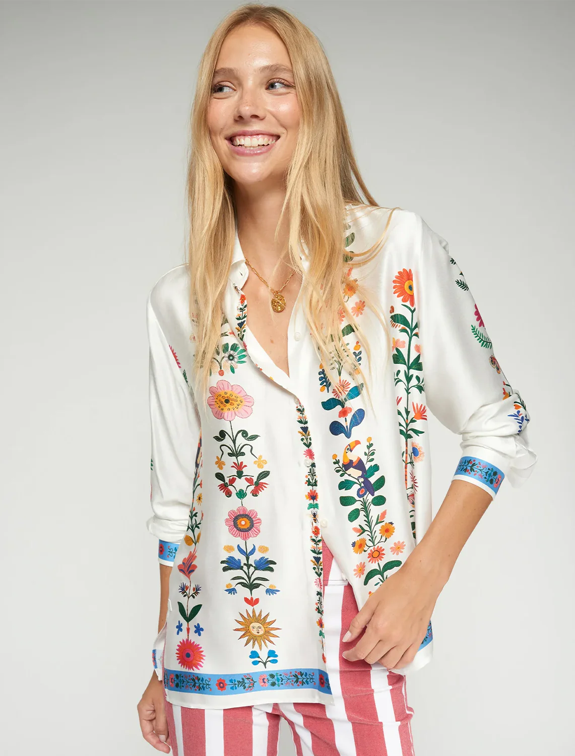 tea blouse in flor tucan - Image 2