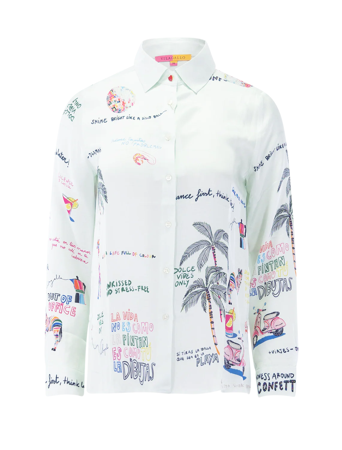 tea blouse in quirky dance print