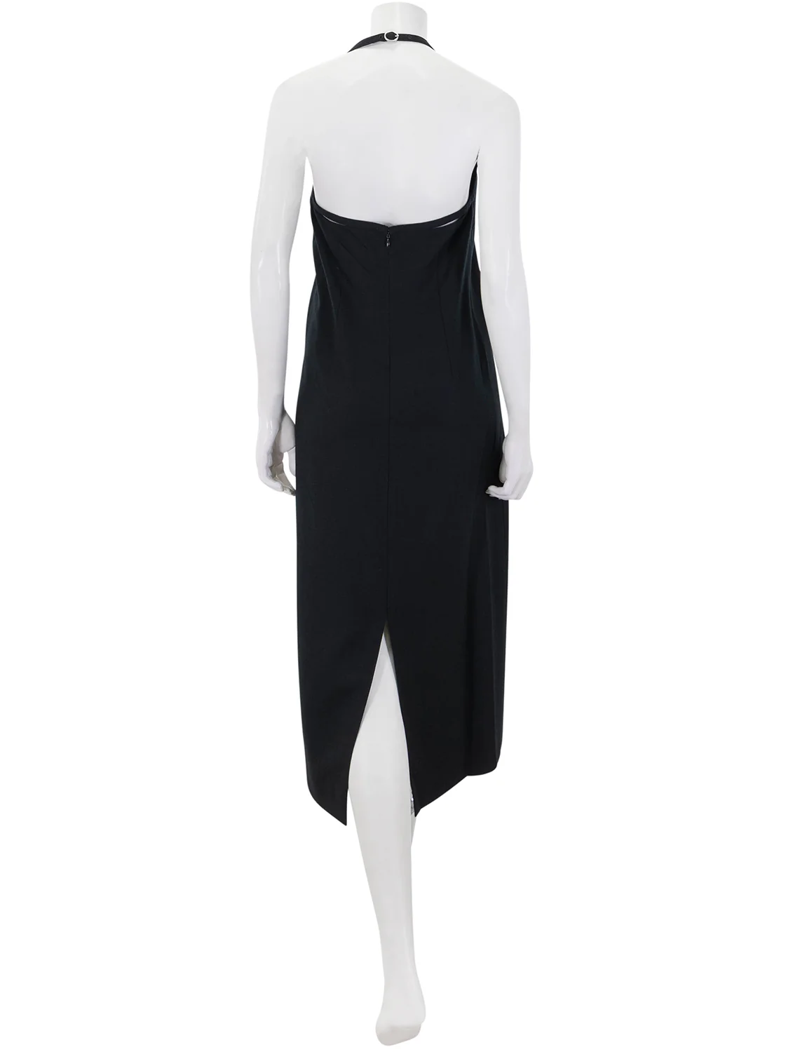 apron halter dress in black - Image 5