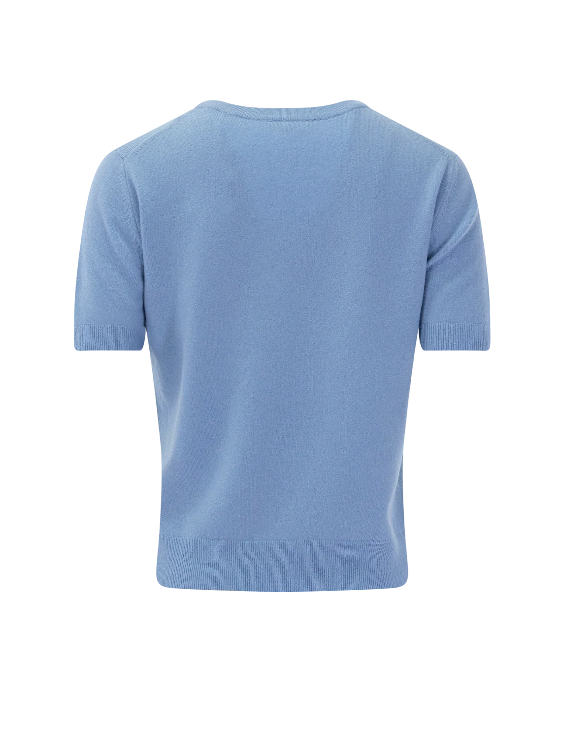 cashmere blend short-sleeve sweater in hydra - Image 3