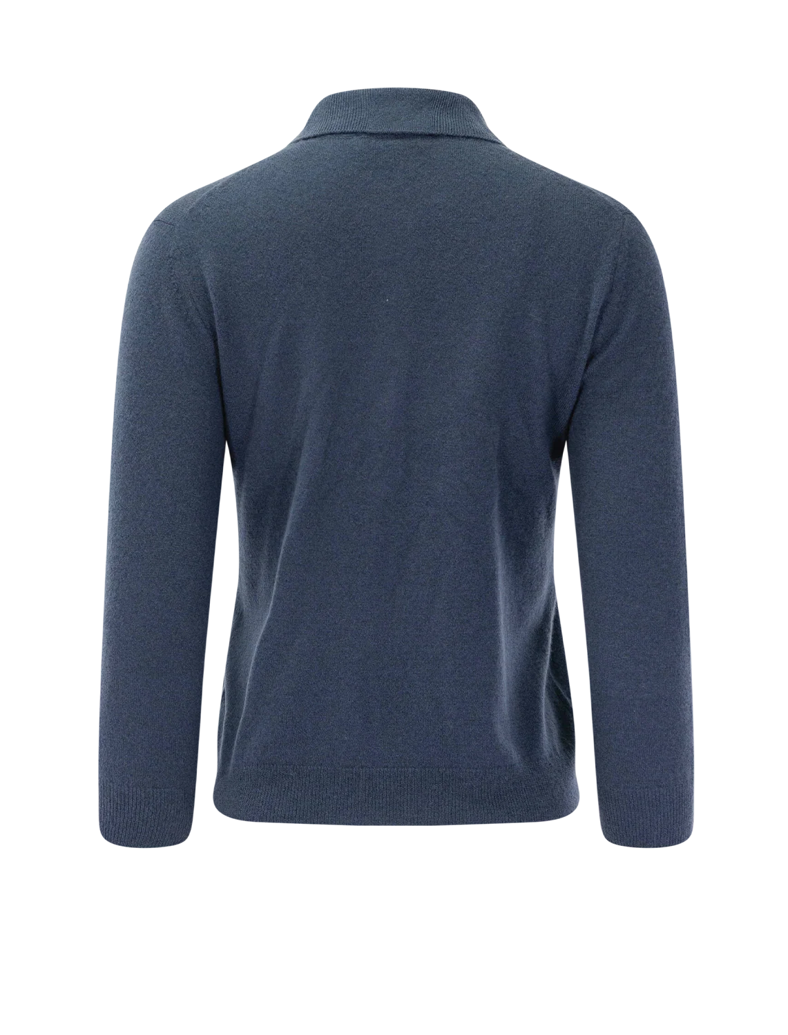 cashmere silk polo in azura - Image 3