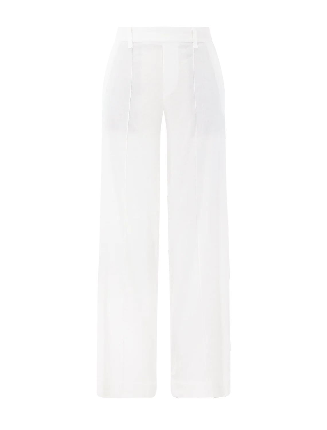 high rise pull on linen pant in offwhite