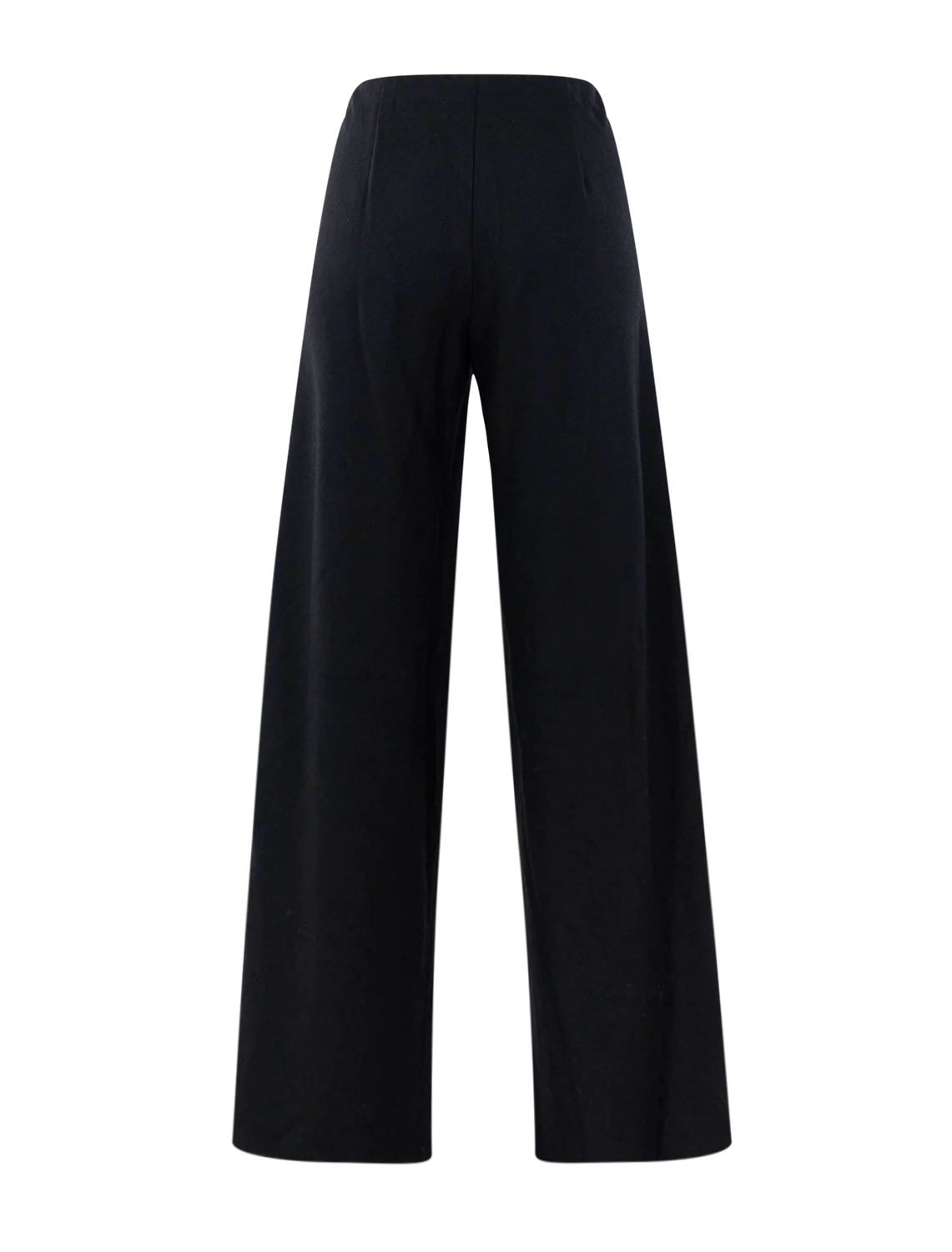 high waist wool blend bias pant in black - Image 3